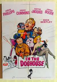 s457 IN THE DOGHOUSE English one-sheet movie poster '61 sexy Peggy Cummins!