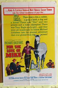 s338 FOR THE LOVE OF MIKE one-sheet movie poster '60 Richard Baseheart