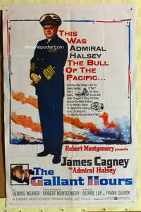 s352 GALLANT HOURS one-sheet movie poster '60 Admiral James Cagney!