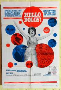 s421 HELLO DOLLY one-sheet movie poster '70 Barbra Streisand, Matthau