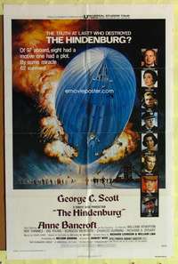 s437 HINDENBURG one-sheet movie poster '75 George C. Scott, Bancroft