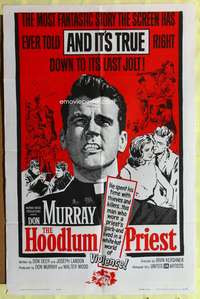 s450 HOODLUM PRIEST one-sheet movie poster '61 Don Murray
