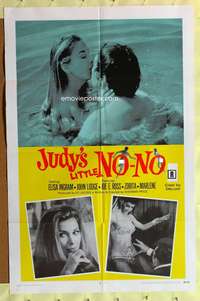 s482 JUDY'S LITTLE NO-NO one-sheet movie poster '69 super sexy Elisa Ingram!