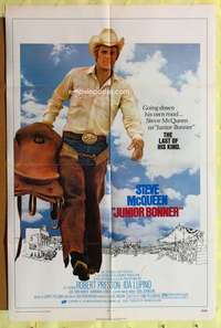 s484 JUNIOR BONNER one-sheet movie poster '72 cowboy Steve McQueen!