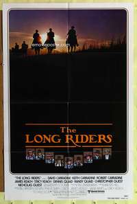 s531 LONG RIDERS advance one-sheet movie poster '80 Walter Hill, Carradines!
