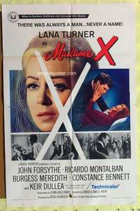 s542 MADAME X one-sheet movie poster '66 Lana Turner, John Forsythe