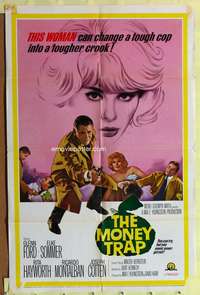 s572 MONEY TRAP one-sheet movie poster '65 Glenn Ford, Elke Sommer, Hayworth