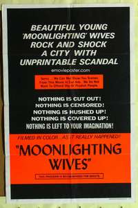 s577 MOONLIGHTING WIVES one-sheet movie poster '66 offends prudish people!