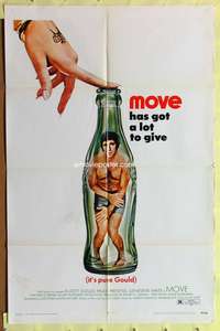 s578 MOVE one-sheet movie poster '70 Elliott Gould in Coke bottle art!