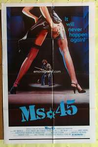 s579 MS 45 one-sheet movie poster '81 Abel Ferrara, cult classic!