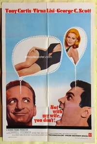 s596 NOT WITH MY WIFE YOU DON'T one-sheet movie poster '66 Curtis, Lisi