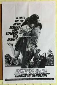 s598 NUN & THE SERGEANT one-sheet movie poster '62 Korean War, Anna Sten