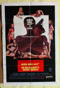 s601 ON HER MAJESTY'S SECRET SERVICE one-sheet movie poster '70 James Bond