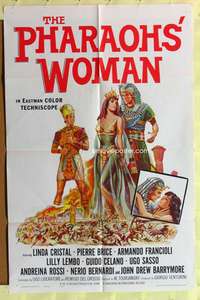 s618 PHARAOH'S WOMAN one-sheet movie poster '61 Barrymore, Cristal