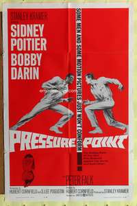 s624 PRESSURE POINT one-sheet movie poster '62 Sidney Poitier, Bobby Darin