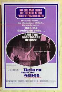 s633 RETURN FROM THE ASHES one-sheet movie poster '65 Samantha Eggar