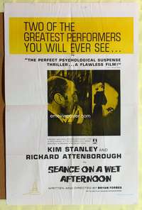 s650 SEANCE ON A WET AFTERNOON military one-sheet movie poster '64 Attenborough
