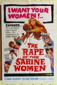 s658 SHAME OF THE SABINE WOMEN #1 one-sheet movie poster '62 wild!
