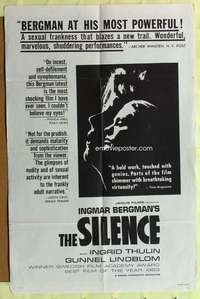 s662 SILENCE one-sheet movie poster '64 Ingmar Bergman