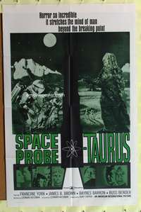 s672 SPACE PROBE - TAURUS one-sheet movie poster '65 AIP moon monsters!
