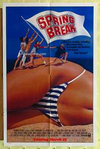 s675 SPRING BREAK advance one-sheet movie poster '83 classic sexy image!
