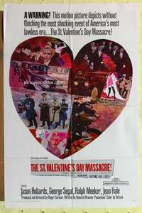 s679 ST VALENTINE'S DAY MASSACRE one-sheet movie poster '67 George Segal