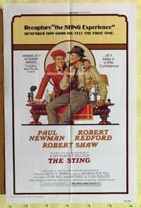 s703 STING one-sheet movie poster R77 Paul Newman, Robert Redford, Amsel