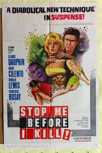 s707 STOP ME BEFORE I KILL one-sheet movie poster '61 Val Guest, suspense!