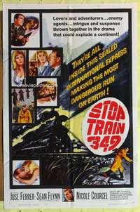 s708 STOP TRAIN 349 one-sheet movie poster '64 Jose Ferrer, Sean Flynn