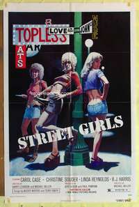 s716 STREET GIRLS one-sheet movie poster '75 classic sleazy sex image!