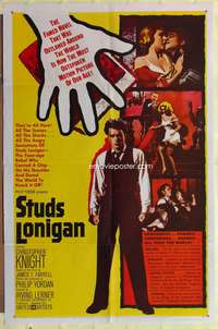 s721 STUDS LONIGAN one-sheet movie poster '60 James T. Farrell, Knight