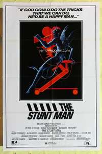s722 STUNT MAN one-sheet movie poster '80 Peter O'Toole, cool artwork!