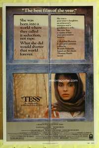 s734 TESS one-sheet movie poster '81 Roman Polanski, Nastassja Kinski