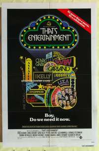 s746 THAT'S ENTERTAINMENT one-sheet movie poster '74 classic scenes!