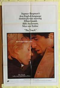 s781 TOUCH int'l one-sheet movie poster '71 Ingmar Bergman, Elliott Gould