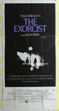 t012 EXORCIST int'l three-sheet movie poster '74 William Friedkin, Von Sydow