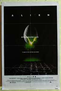 t531 ALIEN one-sheet movie poster '79 Ridley Scott sci-fi classic!