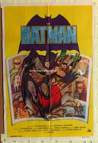 t930 BATMAN Argentinean movie poster R70s Adam West, DC Comics