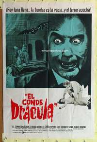t932 COUNT DRACULA Argentinean movie poster '70 Jess Franco