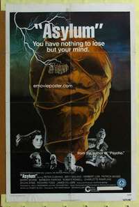 t539 ASYLUM one-sheet movie poster '72 Peter Cushing, Britt Ekland, Bloch