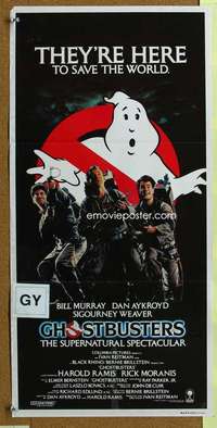 t879 GHOSTBUSTERS Australian daybill movie poster '84 Bill Murray, Aykroyd, Ramis
