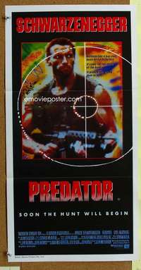 t906 PREDATOR Australian daybill movie poster '87 Arnold Schwarzenegger