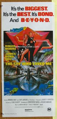 t913 SPY WHO LOVED ME Australian daybill movie poster R80s Moore as Bond!