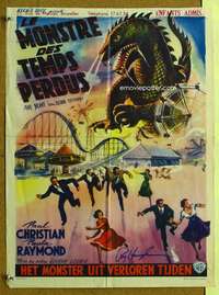 t055 BEAST FROM 20,000 FATHOMS signed Belgian movie poster '53 by Ray!