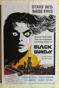 t551 BLACK SUNDAY one-sheet movie poster '61 Mario Bava, demons!