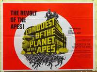 t469 CONQUEST OF THE PLANET OF THE APES British quad movie poster '72