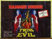 t479 TWINS OF EVIL British quad movie poster '72 virgin or vampire!
