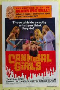 t566 CANNIBAL GIRLS one-sheet movie poster '73 Ivan Reitman, Eugene Levy