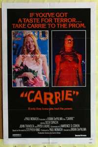 t569 CARRIE one-sheet movie poster '76 Sissy Spacek, Stephen King