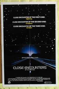 t570 CLOSE ENCOUNTERS OF THE THIRD KIND one-sheet movie poster '77 Spielberg